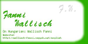 fanni wallisch business card